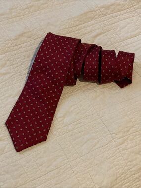 Maroon Tie with Micro Dot Motif